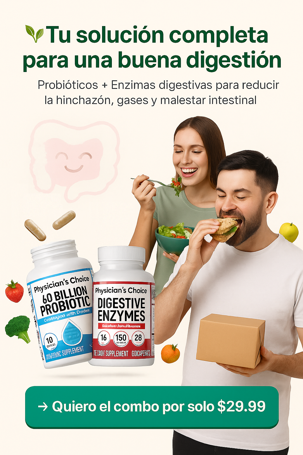 COMBO ENZIMAS DIGESTIVAS + PROBIOTICOS
